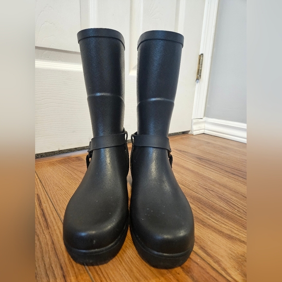 Aigle Women's Black Rain Boots Made In France - Picture 4 of 5